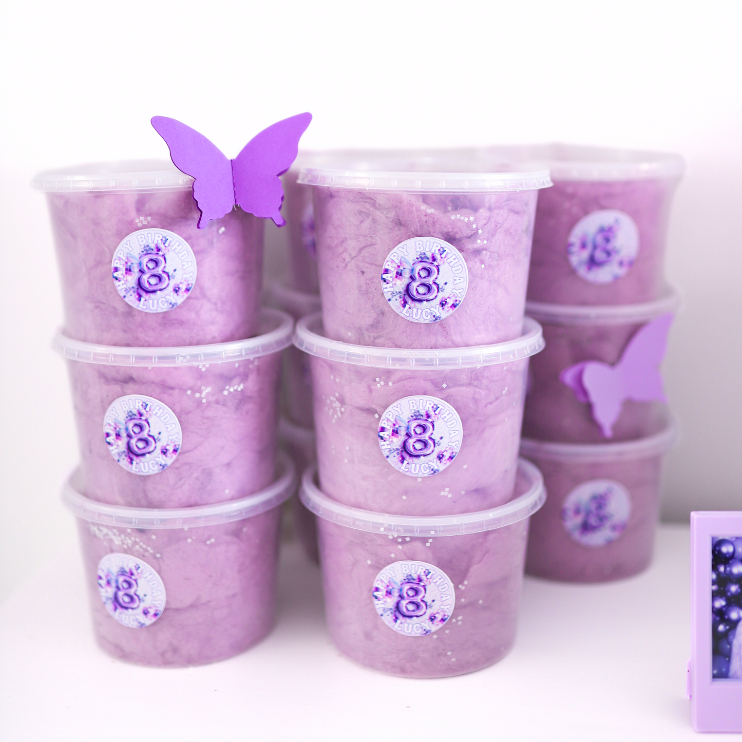Custom Cotton Candy Mini Tubs (Minimum Twenty)