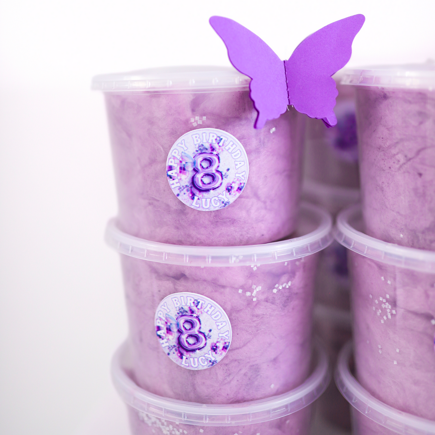 Custom Cotton Candy Mini Tubs (Minimum Twenty)