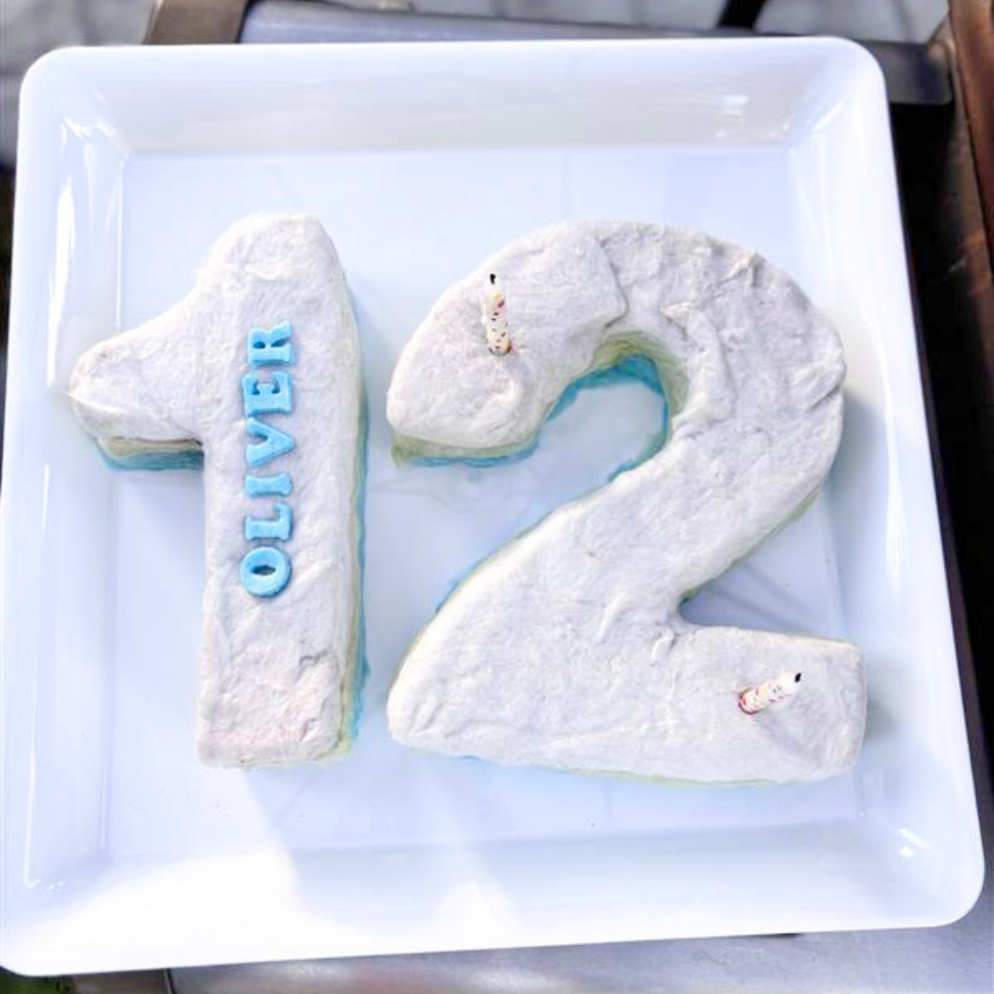 Numbered Cotton Candy Cake