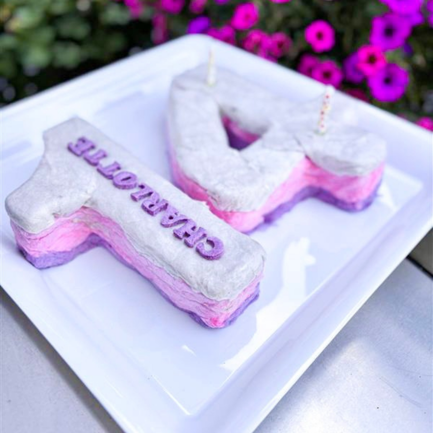 Numbered Cotton Candy Cake