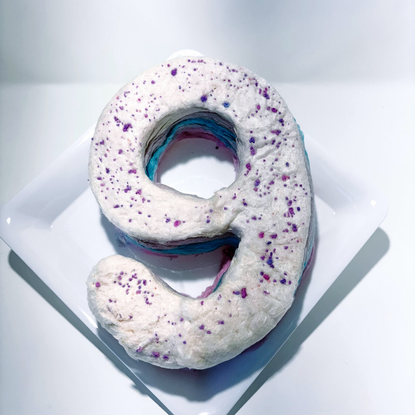 Numbered Cotton Candy Cake