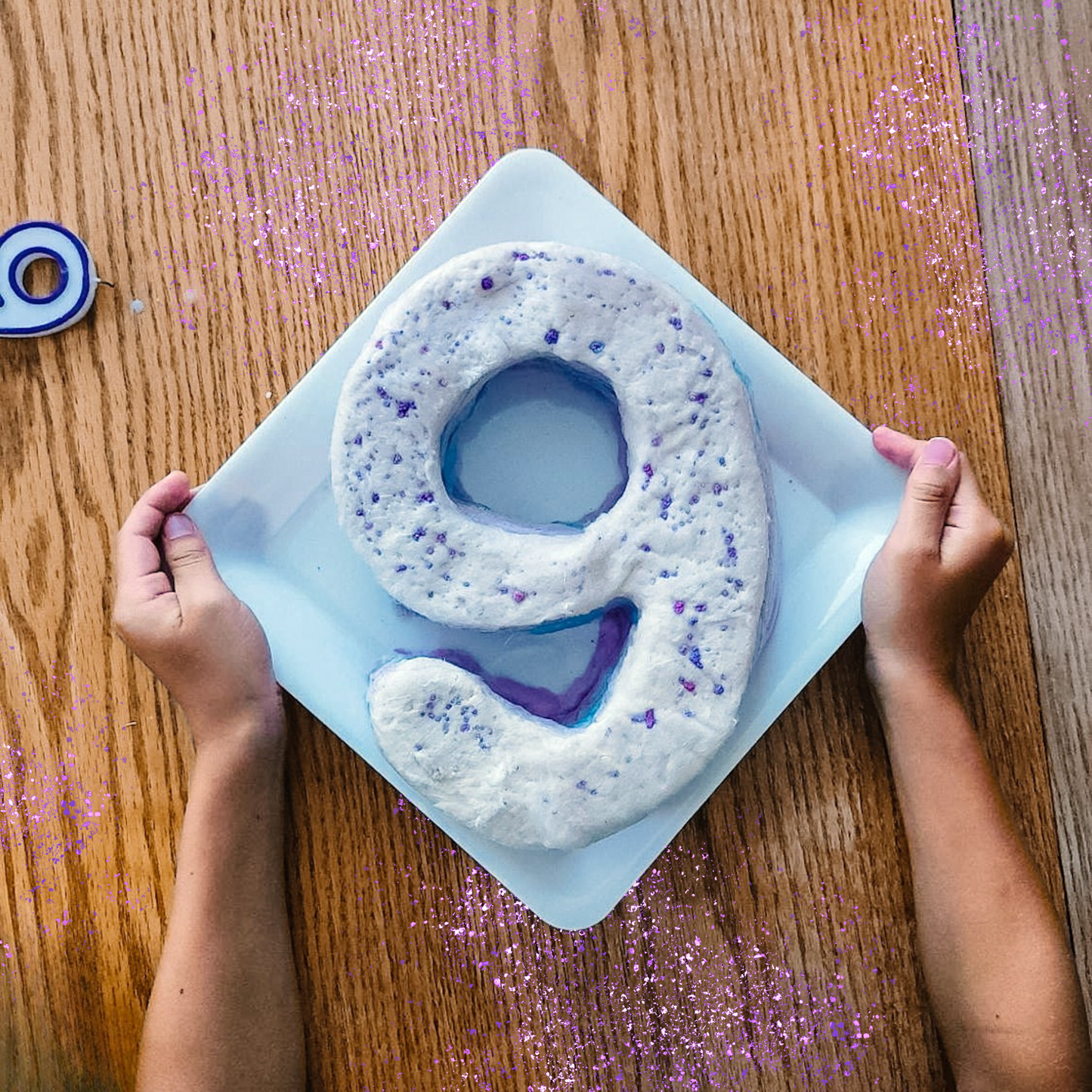 Numbered Cotton Candy Cake