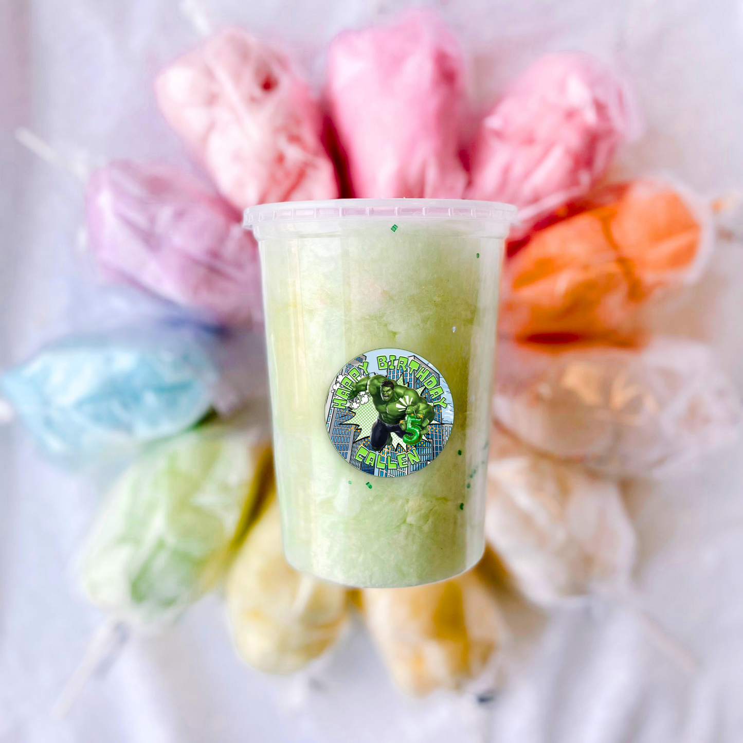 Custom Cotton Candy Tubs (Minimum Ten)