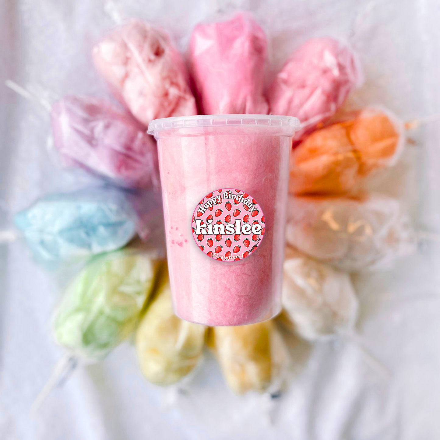 Custom Cotton Candy Tubs (Minimum Ten)