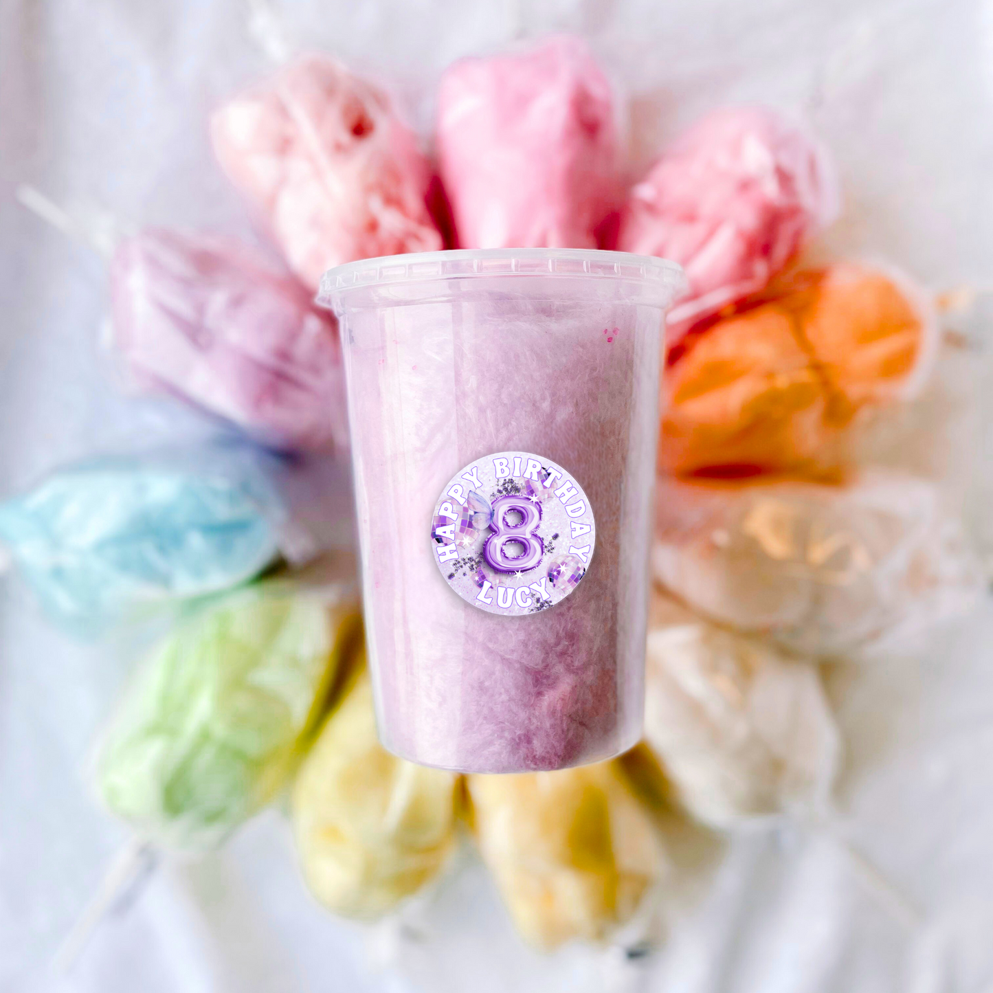 Custom Cotton Candy Tubs (Minimum Ten)