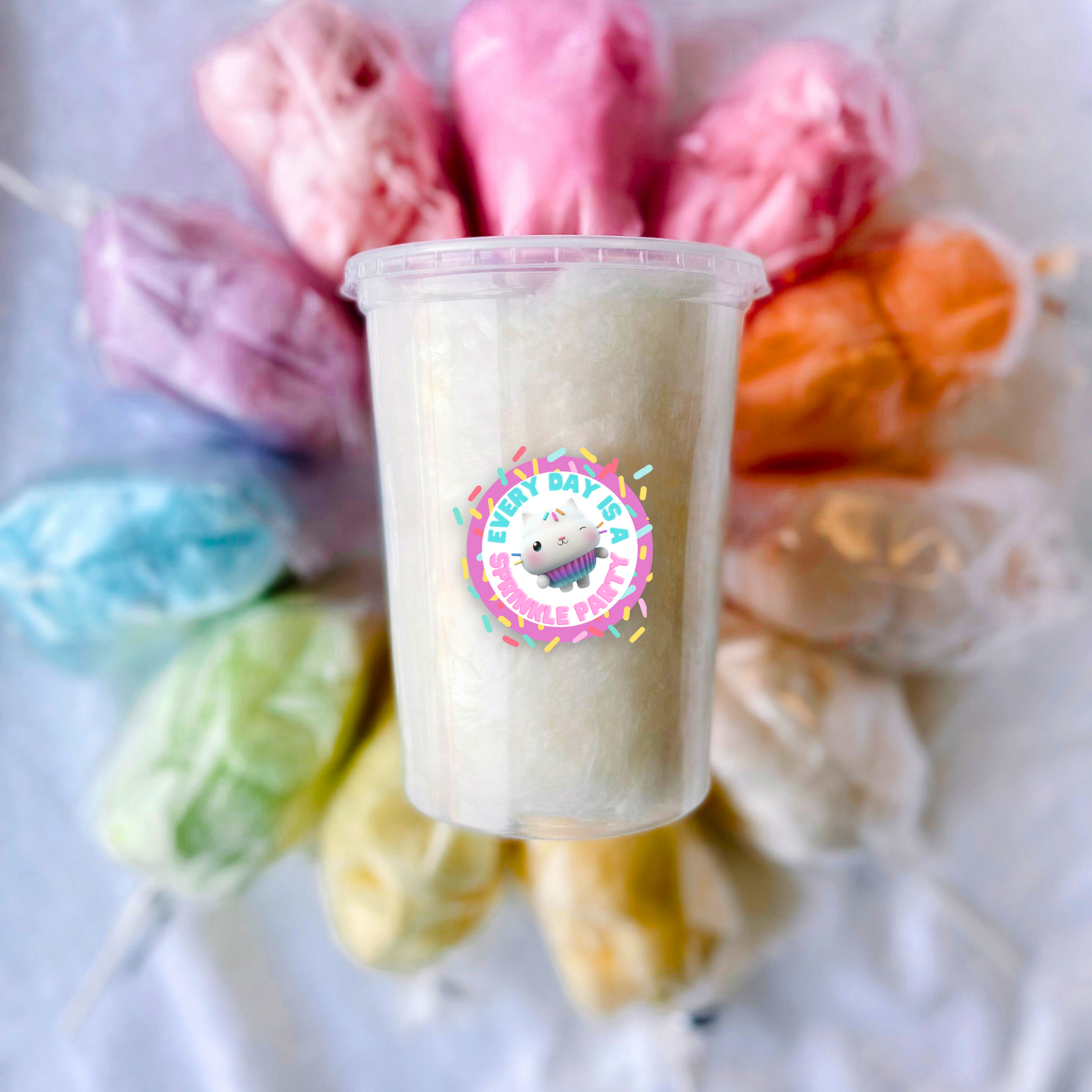 Custom Cotton Candy Tubs (Minimum Ten)