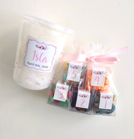 Birthday Countdown CandyGrams and Cotton Candy