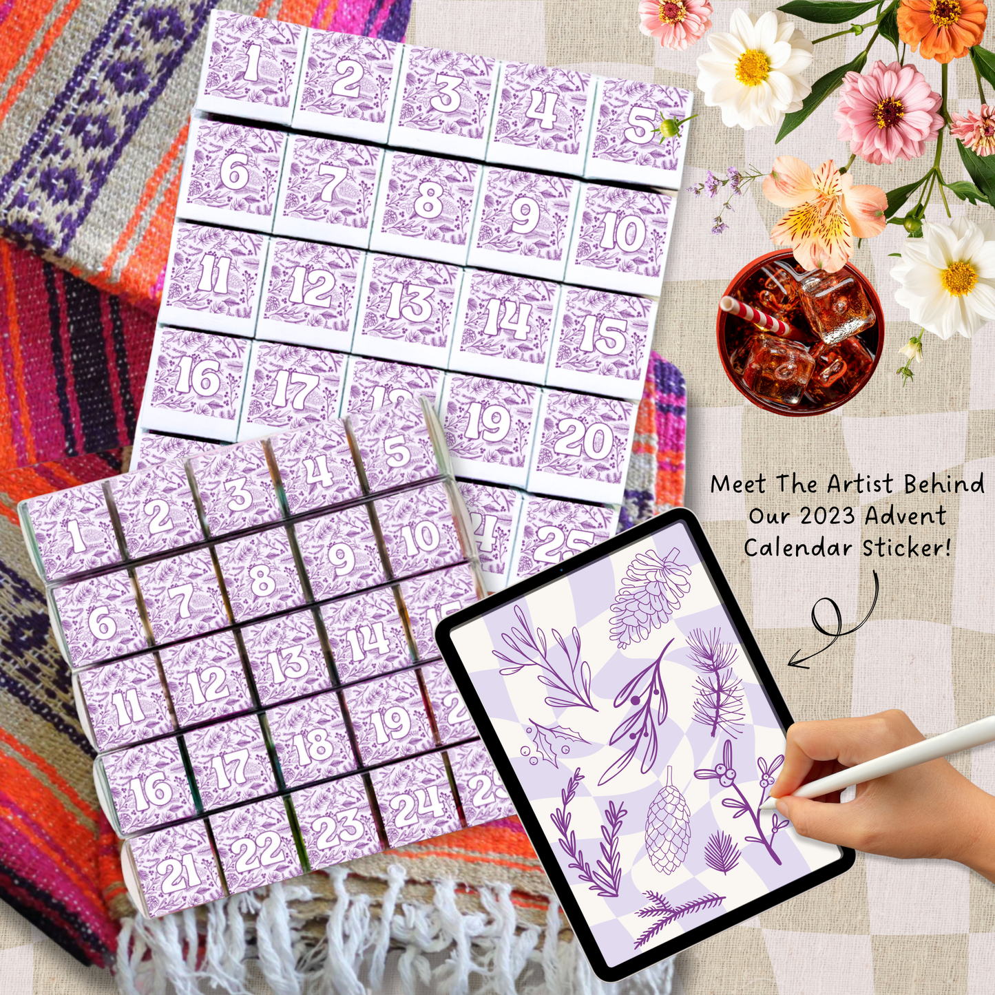 Meet the Artist Behind Our 2023 Advent Calendar Stickers