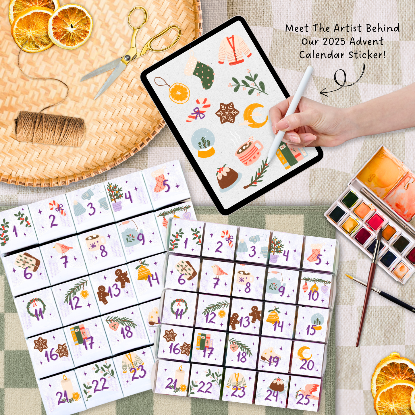 Meet the Artist Behind Our 2025 Advent Calendar Stickers