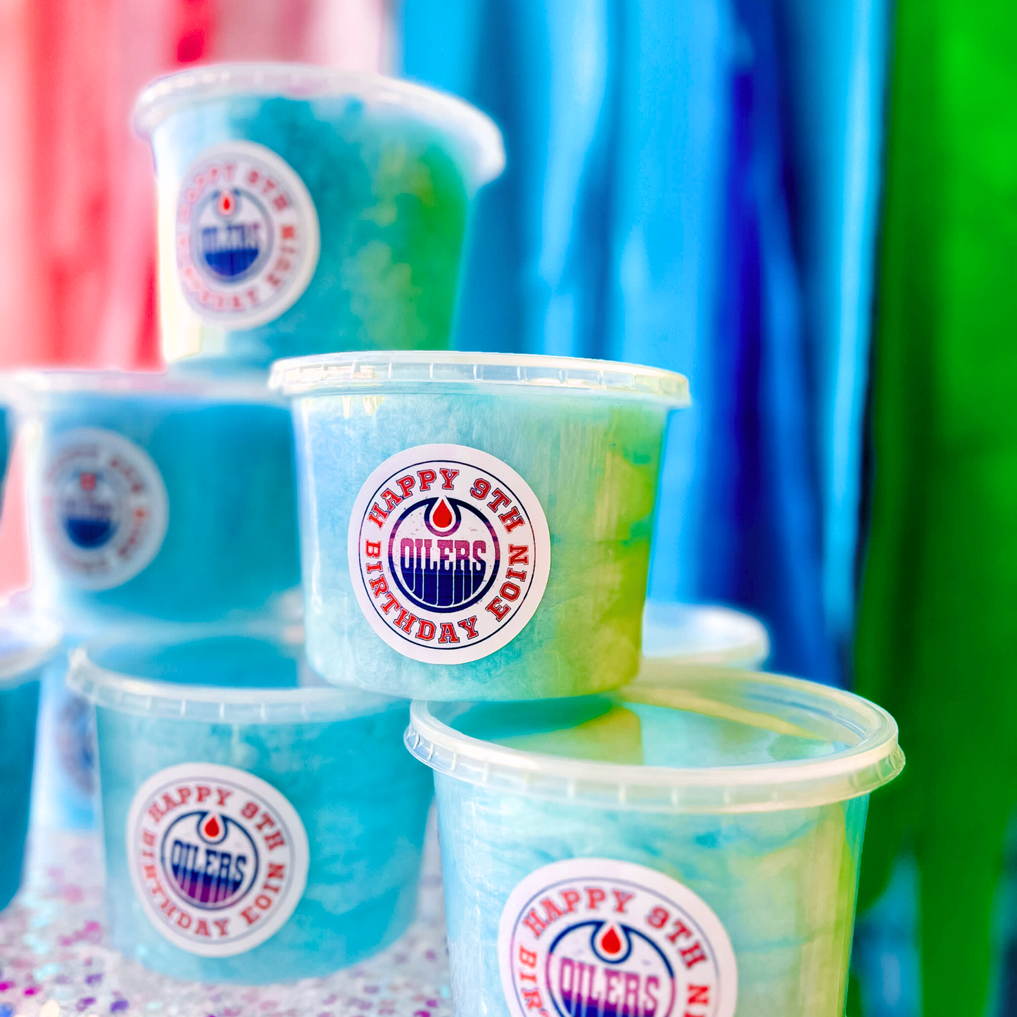 Custom Cotton Candy Mini Tubs (Minimum Twenty)