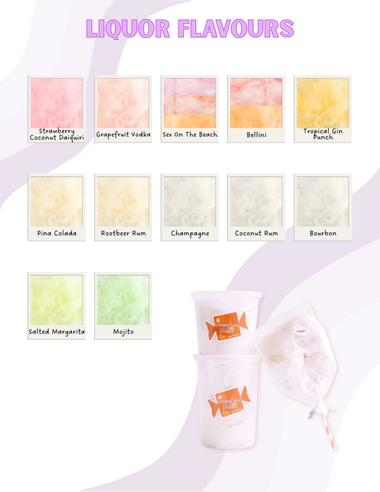 Liquor Cotton Candy Tubs
