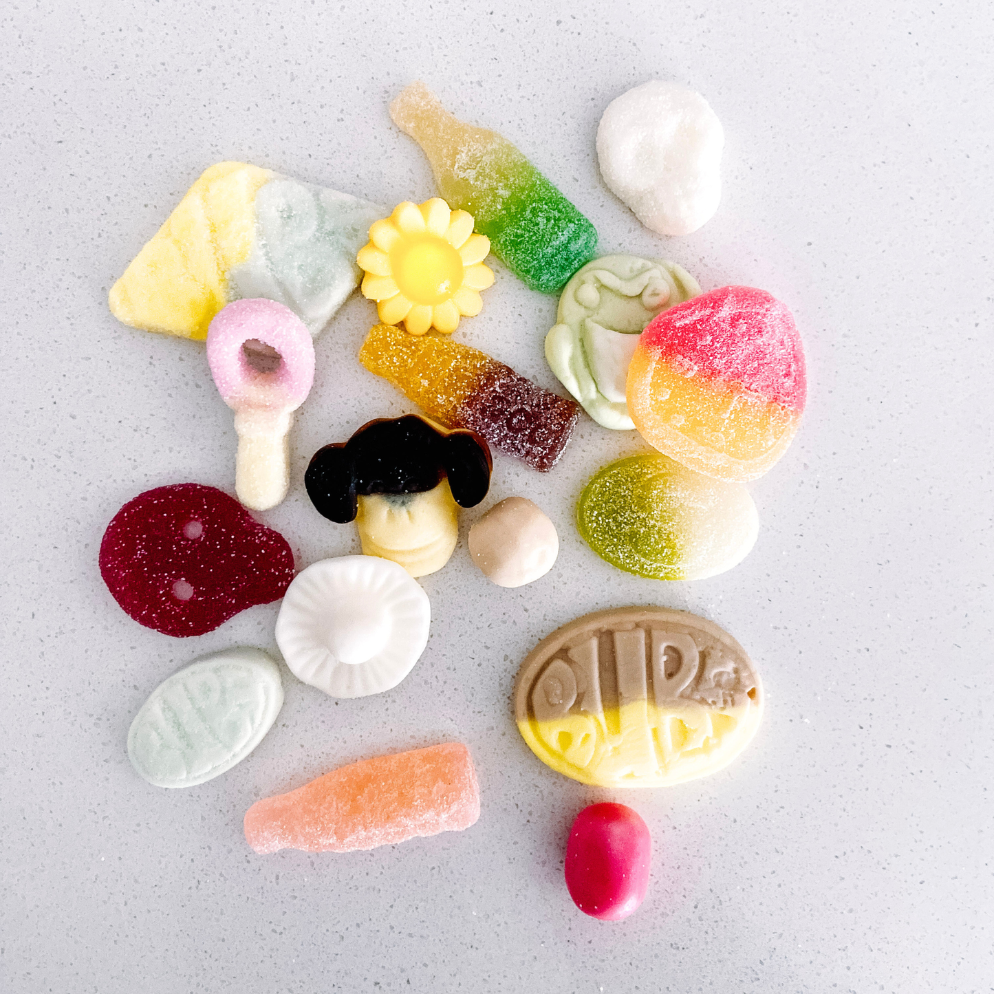 Swedish candy mix with BUBS candy, sour gummies and assorted Swedish sweets