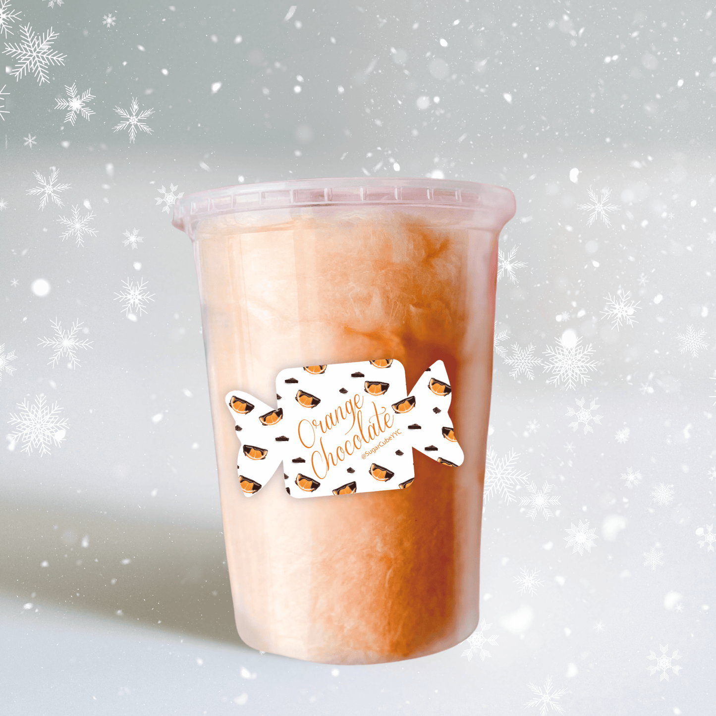 Chocolate Orange Winter Cotton Candy tub inspired by the classic chocolate and citrus flavours of the holiday season