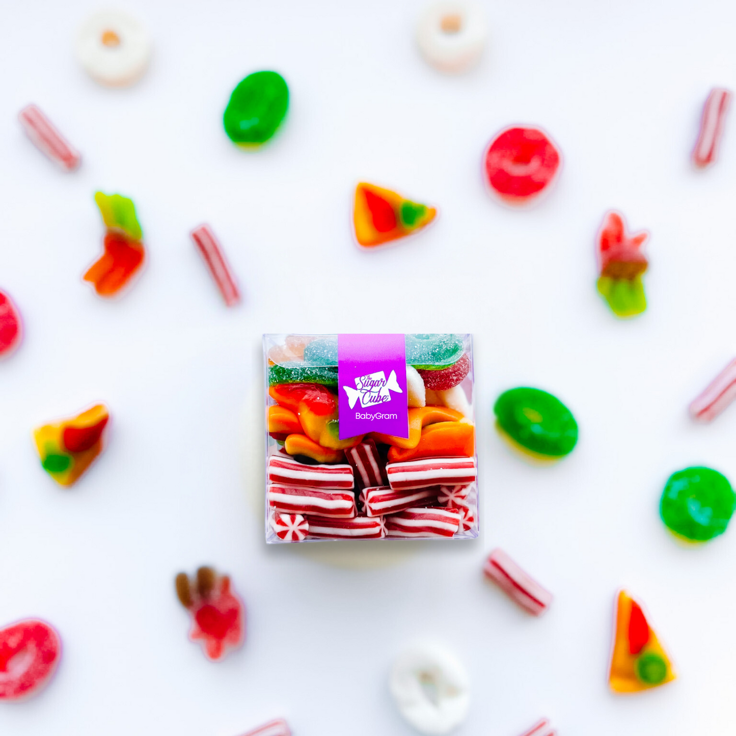 Baby Christmas CandyGram filled with a bold and colourful Home Alone holiday candy mix