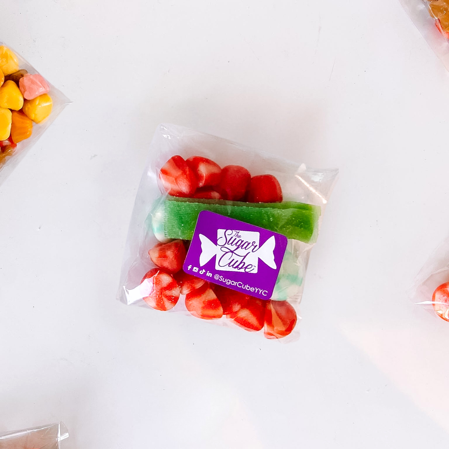 Home Alone holiday candy bag filled with a bold and colourful mix of seasonal bulk candy
