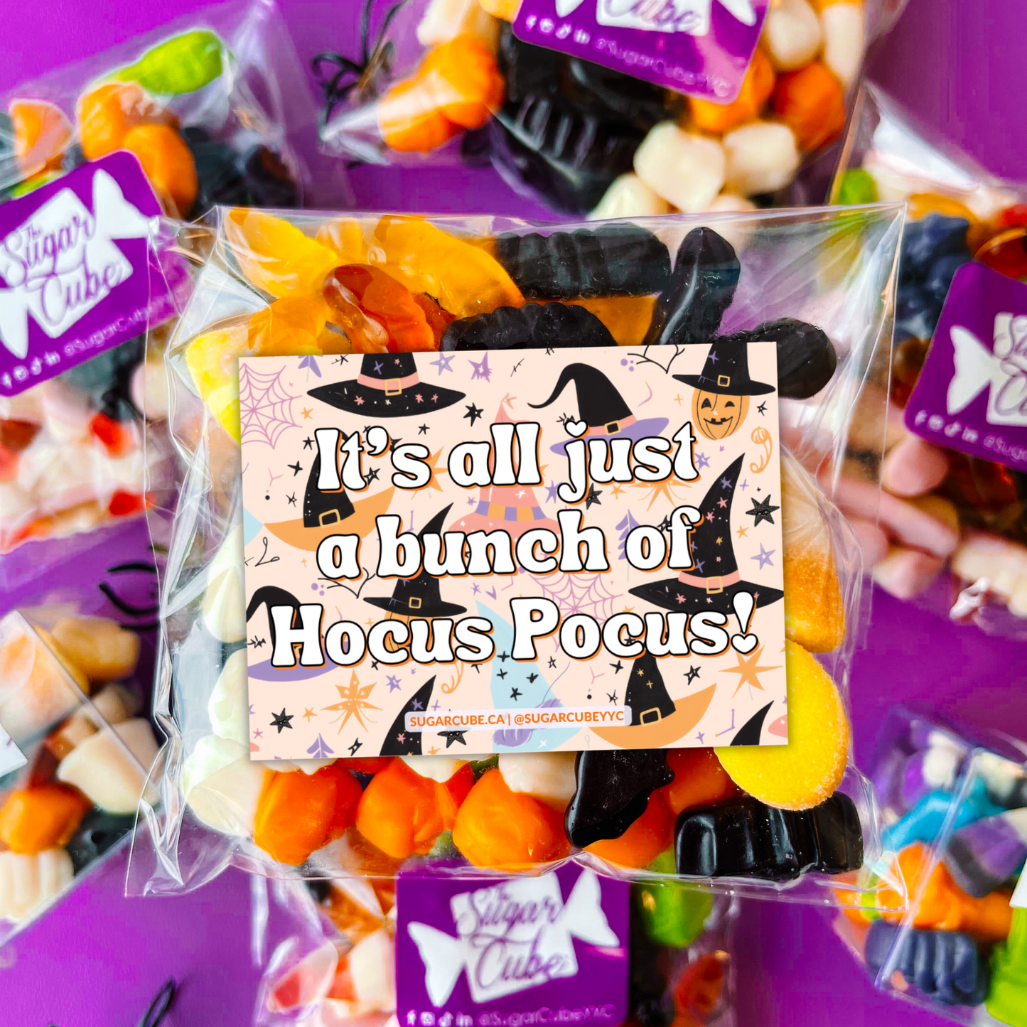 Spread the Scare Halloween card insert featuring “It’s All Just a Bunch of Hocus Pocus!”