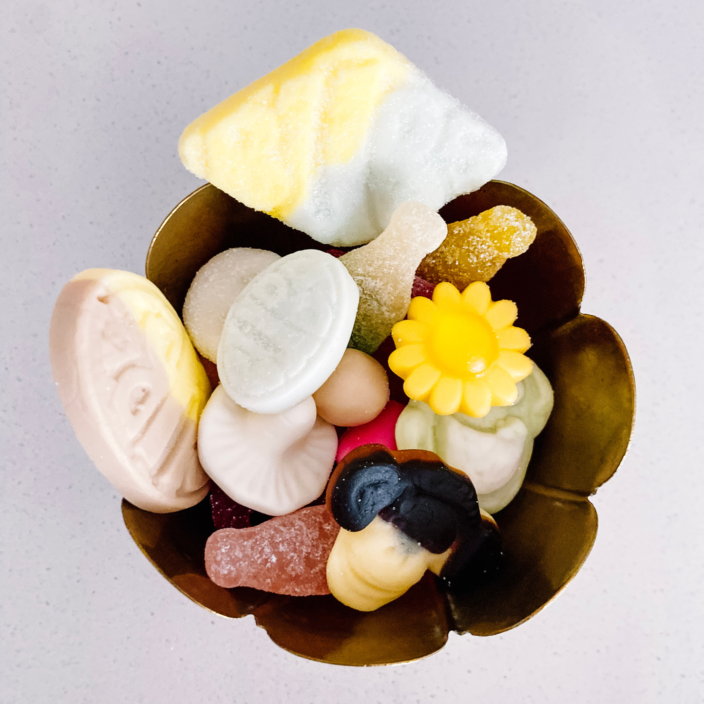 Swedish candy assortment featuring gummy, sour and soft foam candy favourites